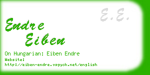endre eiben business card